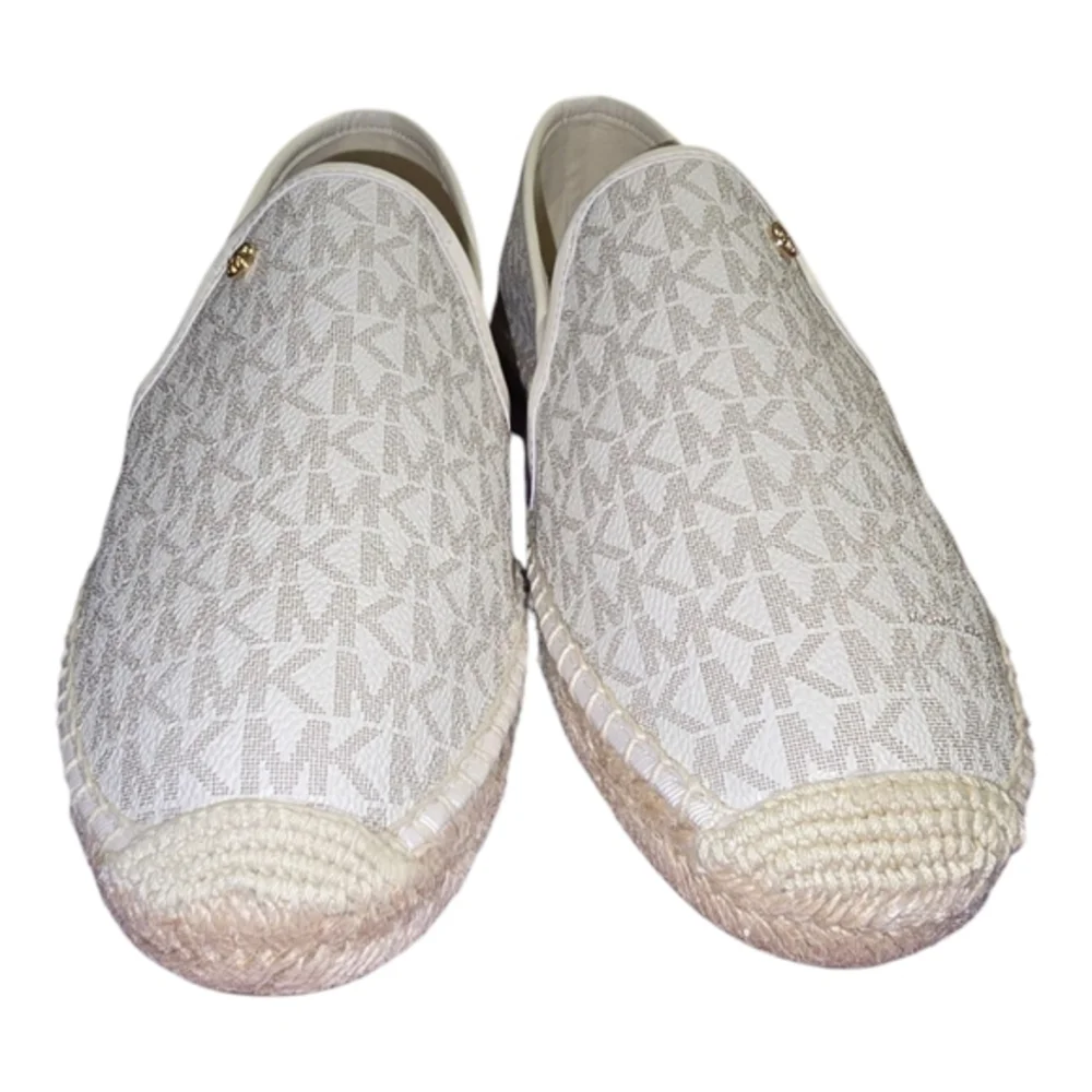 Michael Kors Women's Cream Logo‎ Espidrille Slip-On Shoes Size 10 New